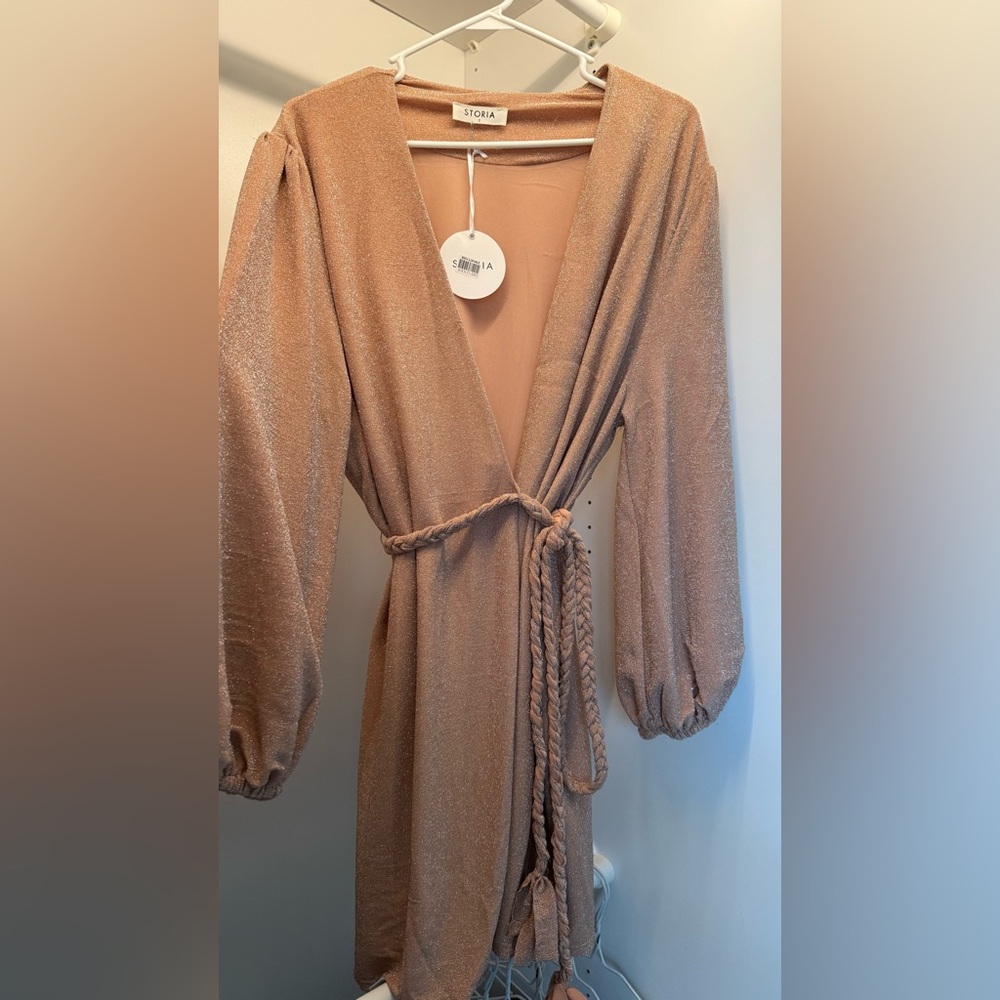 Storia Tan Long Sleeve Dress